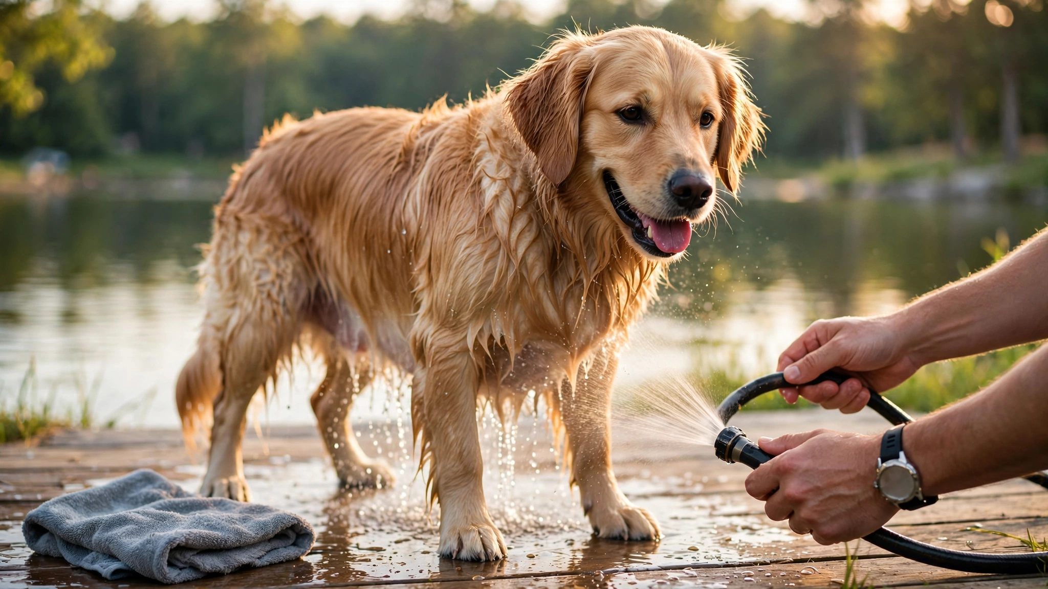After the Lake: The 8-Minute Rinse-and-Check That Prevents Itch, Ear Gunk, and Hot Spots